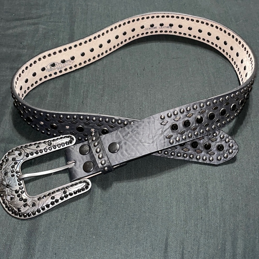 Western Black Belt with bling